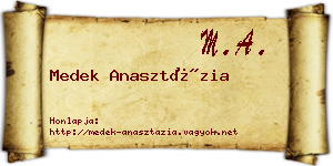 Medek Anasztázia névjegykártya